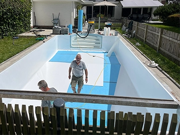 Renovatie zwembadliner in Hove
