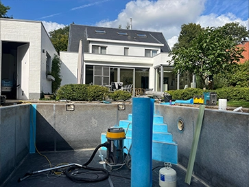 Renovatie zwembadliner in Schilde