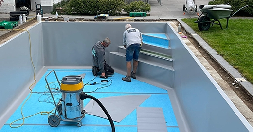 Renovatie zwembadliner in Schilde