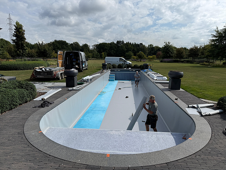 Renovatie zwembadliner in Liezele